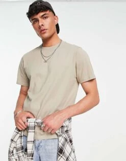 Pull&Bear T-shirt In Beige For Men