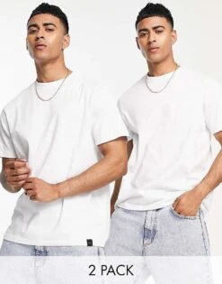 Pull&Bear Join Life 2-pack T-shirt In White For Men