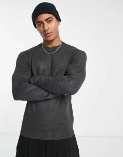 Pull&Bear Relaxed Fit Jumper In Grey For Men Brown -Pull&Bear Sales 204038150 1 brown 1