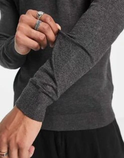 Pull&Bear Relaxed Fit Jumper In Grey For Men Brown -Pull&Bear Sales 204038150 3