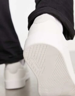 Pull&Bear Basic Lace-up Trainer In White For Men -Pull&Bear Sales 204598186 4