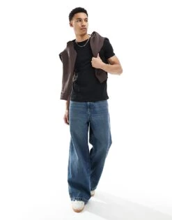 Pull&Bear Muscle Fit T-shirt In Black For Men -Pull&Bear Sales 205240695 2