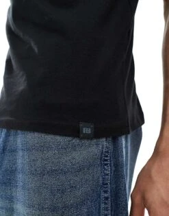 Pull&Bear Muscle Fit T-shirt In Black For Men -Pull&Bear Sales 205240695 3