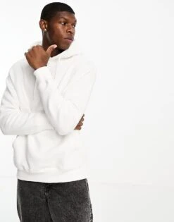 Pull&Bear Hoodie In White For Men 11 Pull&Bear Hoodie In White For Men -Pull&Bear Sales 205355028 1 white 1