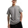 Pull&Bear Basic T-shirt In Grey For Men