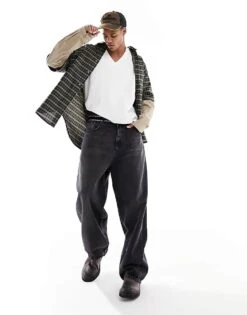 Pull&Bear Super Baggy Fit Jeans In Washed Black For Men -Pull&Bear Sales 205903672 1 washedblack 1