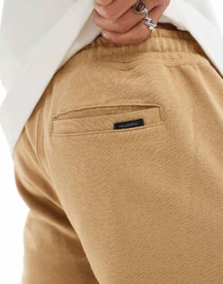 Pull&Bear Basic Jersey Short In Tan For Men -Pull&Bear Sales 206356848 4