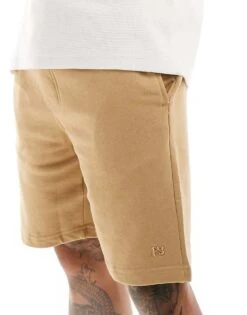 Pull&Bear Basic Jersey Short In Tan For Men -Pull&Bear Sales 206356848 5