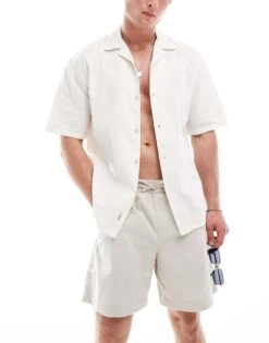 Pull&Bear Linen Co-ord Look In Ecru -Pull&Bear Sales 206385937 1 ecru