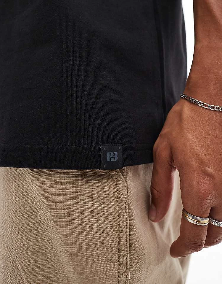 Pull&Bear Oversized T-shirt In Black For Men 4 Pull&Bear Oversized T-shirt In Black For Men - Image 2