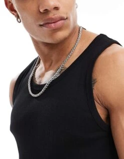 Pull&Bear Vest In Black For Men -Pull&Bear Sales 206429378 4