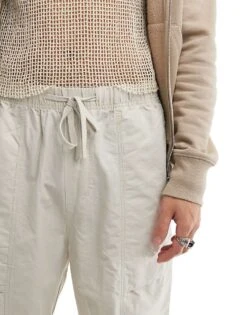 Pull&Bear Parachute Cargo In Ecru For Men -Pull&Bear Sales 206431343 5