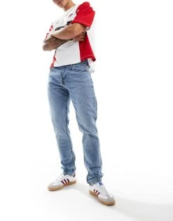 Pull&Bear Straight Fit Jeans In Medium Blue For Men -Pull&Bear Sales 206467503 1 mediumblue 1