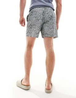 Pull&Bear Mono Printed Swimshort In Black For Men -Pull&Bear Sales 206514815 4