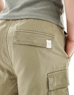 Pull&Bear Cargo Short In Khaki For Men -Pull&Bear Sales 206514976 3