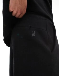 Pull&Bear Embossed Co-ord Short In Black For Men -Pull&Bear Sales 206562839 3