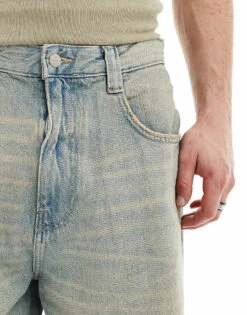 Pull&Bear Skater Fit Jeans In Light Blue For Men -Pull&Bear Sales 206562889 5