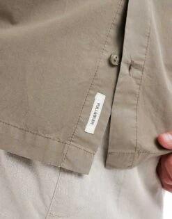 Pull&Bear Boxy Fit Revere Neck Shirt In Sand For Men -Pull&Bear Sales 206609125 3