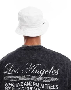 Pull&Bear Festival Bucket Hat In Ecru For Men -Pull&Bear Sales 206611245 3