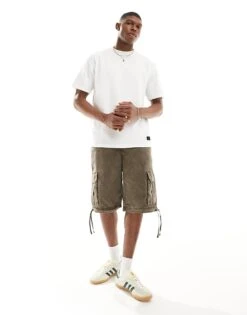 Pull&Bear Textured T-shirt In White For Men