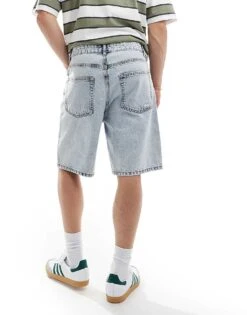 Pull&Bear Baggy Fit Denim Shorts In Light Blue For Men 10 Pull&Bear Baggy Fit Denim Shorts In Light Blue For Men -Pull&Bear Sales 206611276 3