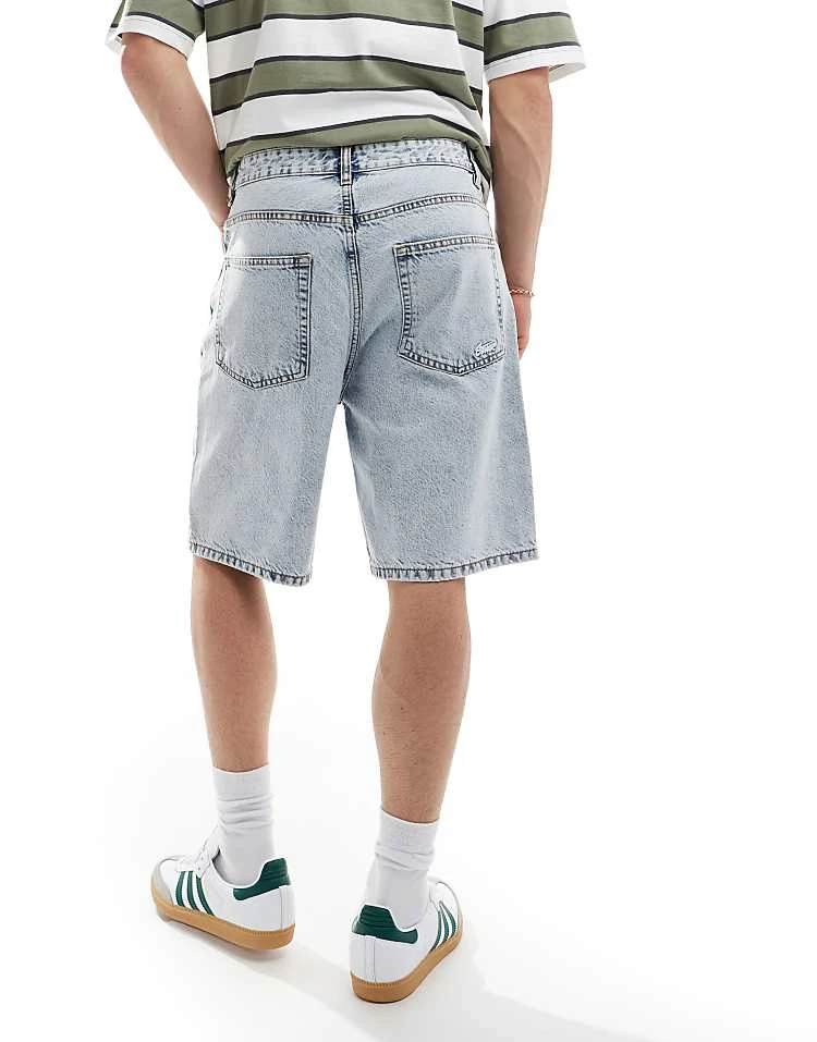 Pull&Bear Baggy Fit Denim Shorts In Light Blue For Men 5 Pull&Bear Baggy Fit Denim Shorts In Light Blue For Men - Image 3