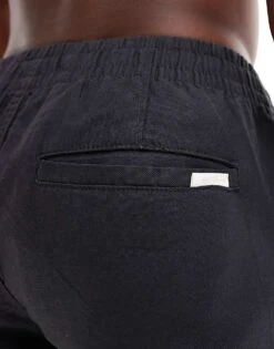 Pull&Bear Linen Look Shorts In Black - Mix&Match For Men 12 Pull&Bear Linen Look Shorts In Black - Mix&Match For Men -Pull&Bear Sales 206611277 5