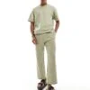 Pull&Bear Textured Co-ord Trouser In Mint For Men Green 1 Pull&Bear Textured Co-ord Trouser In Mint For Men Green -Pull&Bear Sales 206611306 1 green