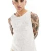 Pull&Bear Ladder Knitted Vest In White For Men 2 Pull&Bear Ladder Knitted Vest In White For Men -Pull&Bear Sales 206668418 1 white