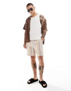 Pull&Bear Ladder Knitted Vest In White For Men -Pull&Bear Sales 206668418 4