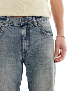 Pull&Bear Straight Vintage Jeans In Dirty Blue For Men -Pull&Bear Sales 206668429 4