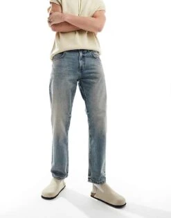 Pull&Bear Straight Vintage Jeans In Dirty Blue For Men -Pull&Bear Sales 206668429 5