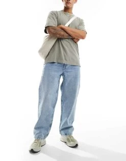 Pull&Bear Baggy Fit Jean In Mid Blue For Men Grey -Pull&Bear Sales 206670181 1 grey 1