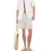 Pull&Bear Linen Co-ord Look In Ecru 2 Pull&Bear Linen Co-ord Look In Ecru -Pull&Bear Sales 206724990 group 1