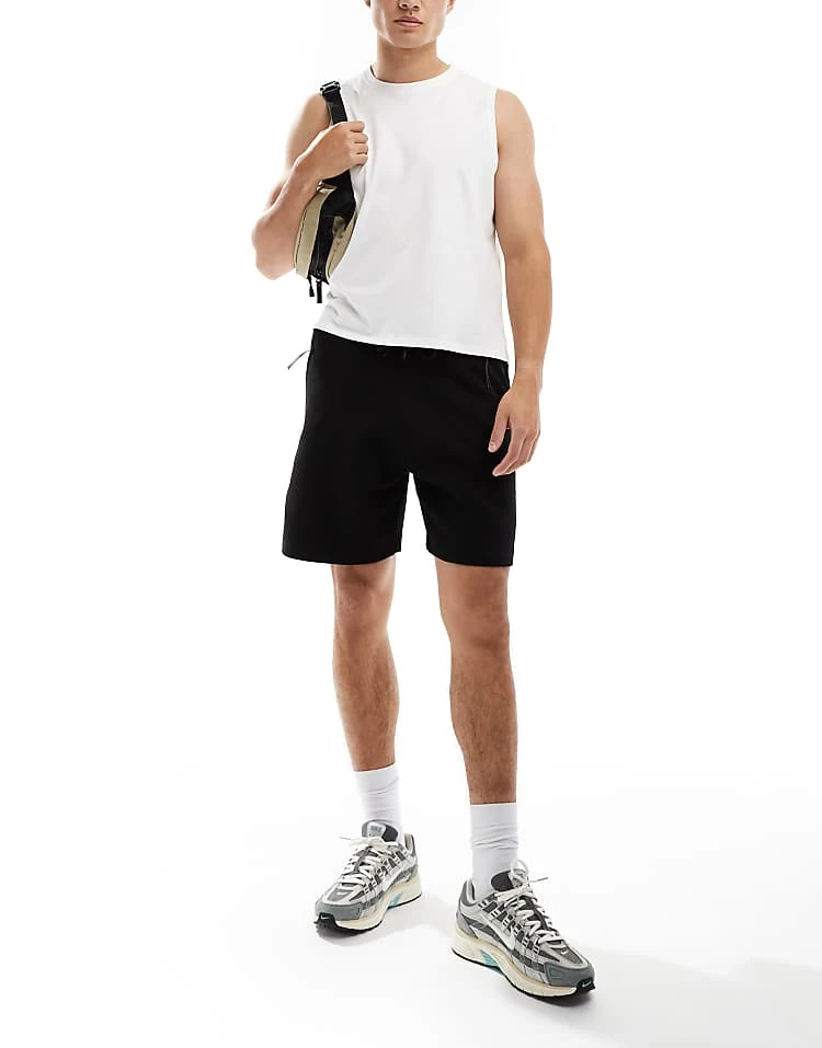 Pull&Bear Premium Jersey Short In Black For Men 8 Pull&Bear Premium Jersey Short In Black For Men - Image 6