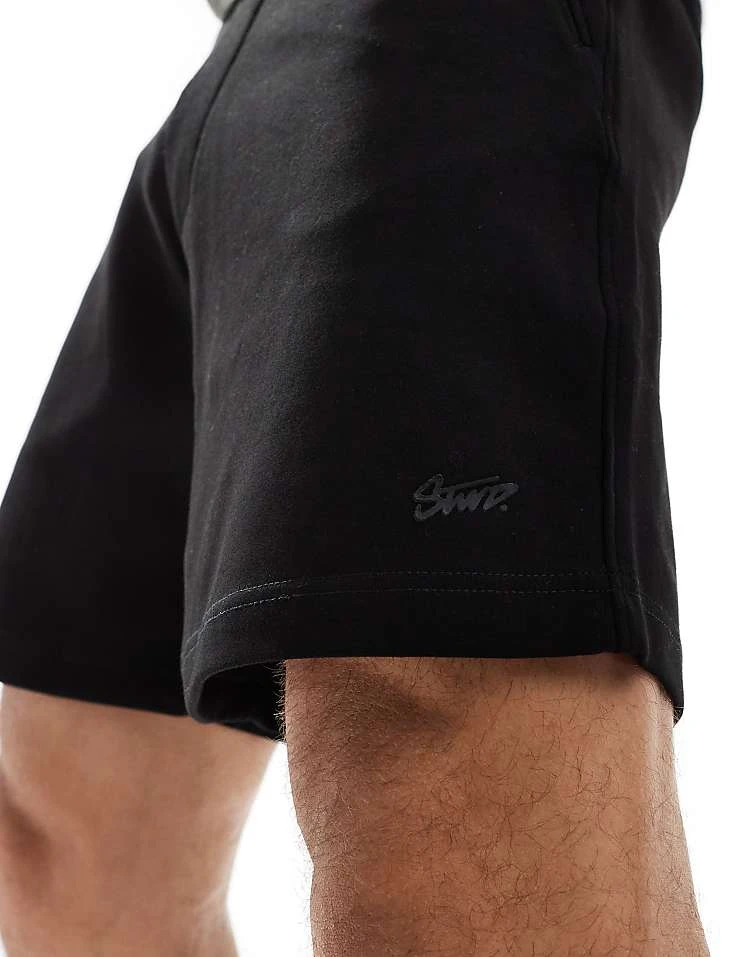 Pull&Bear Premium Jersey Short In Black For Men 5 Pull&Bear Premium Jersey Short In Black For Men - Image 3
