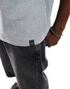 Pull&bear Light Weight Textured T-shirt In Grey For Men -Pull&Bear Sales 206886529 4