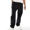 Pull&Bear Wide Leg Casual Trouser In Black For Men -Pull&Bear Sales 206886549 1 black