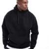 Pull&Bear Basic Hoodie In Black For Men