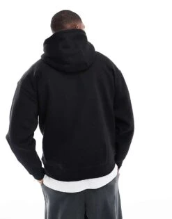 Pull&Bear Basic Hoodie In Black For Men -Pull&Bear Sales 206906523 3