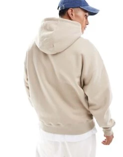Pull&Bear Basic Hoodie In Beige For Men -Pull&Bear Sales 206906565 4
