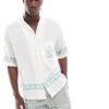 Pull&Bear Sunset Embroidered Shirt In White For Men -Pull&Bear Sales 206920973 1 white