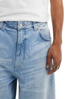 Pull&bear Skater Fit Jean In Light Blue For Men -Pull&Bear Sales 206920987 4