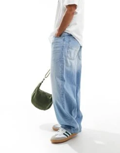 Pull&bear Skater Fit Jean In Light Blue For Men -Pull&Bear Sales 206920987 5