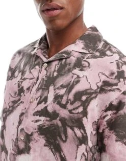 Pull&bear Floral Print Shirt In Dusky Pink For Men -Pull&Bear Sales 206972563 3