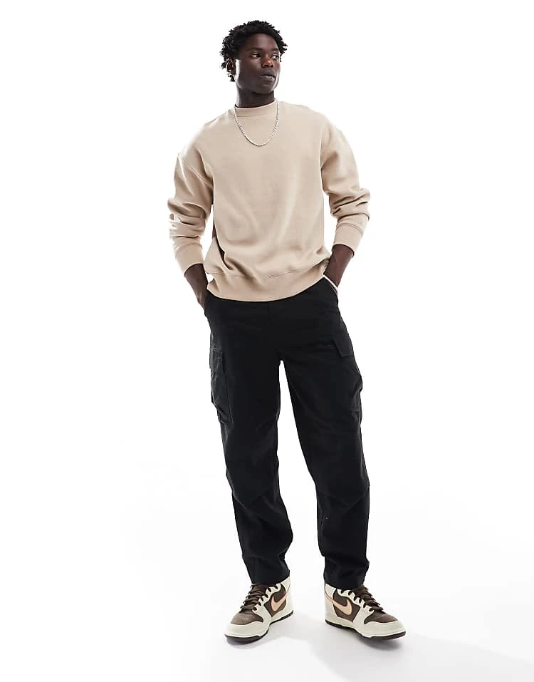 Pull&Bear Sweatshirt In Beige For Men 6 Pull&Bear Sweatshirt In Beige For Men - Image 4