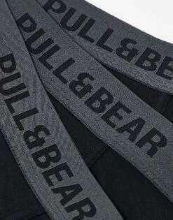 Pull&Bear 3 Pack Boxers Contrast Waistband In Black And Grey For Men -Pull&Bear Sales 206999322 3