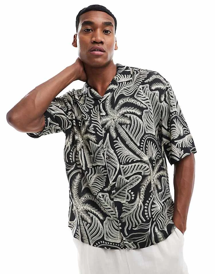 Pull&bear Floral Print Shirt In White For Men 7 Pull&bear Floral Print Shirt In White For Men - Image 5