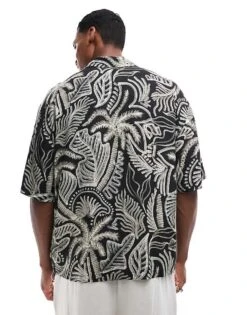 Pull&bear Floral Print Shirt In White For Men 10 Pull&bear Floral Print Shirt In White For Men -Pull&Bear Sales 207007459 4