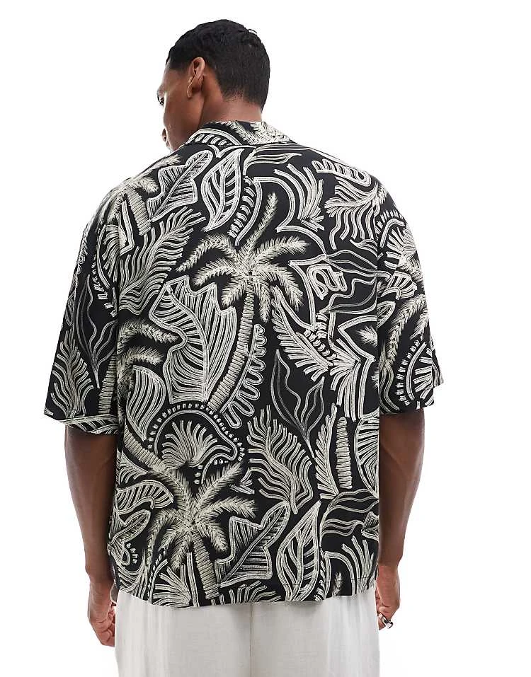 Pull&bear Floral Print Shirt In White For Men 6 Pull&bear Floral Print Shirt In White For Men - Image 4